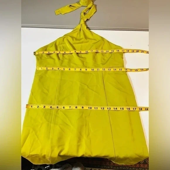 Urban Outfitters Jillian Satin Halter Mini Dress in Light Green Size Large NWOT - Picture 5 of 13